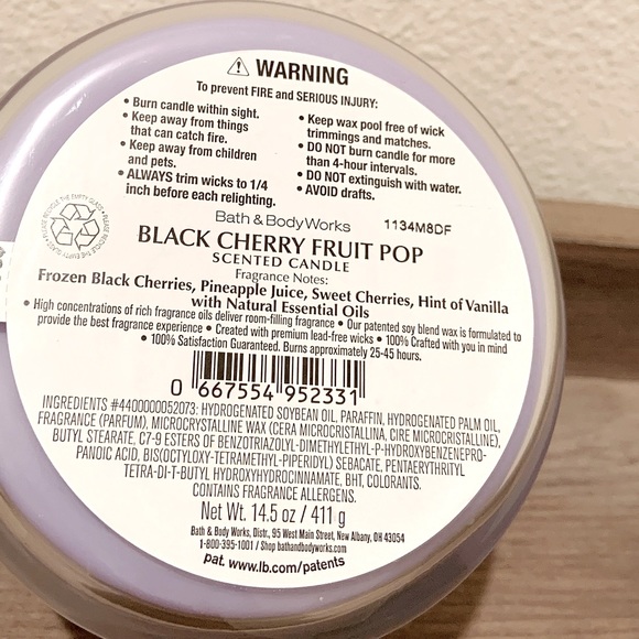 BBW Black cherry fruit pop candle bundle - Picture 7 of 8